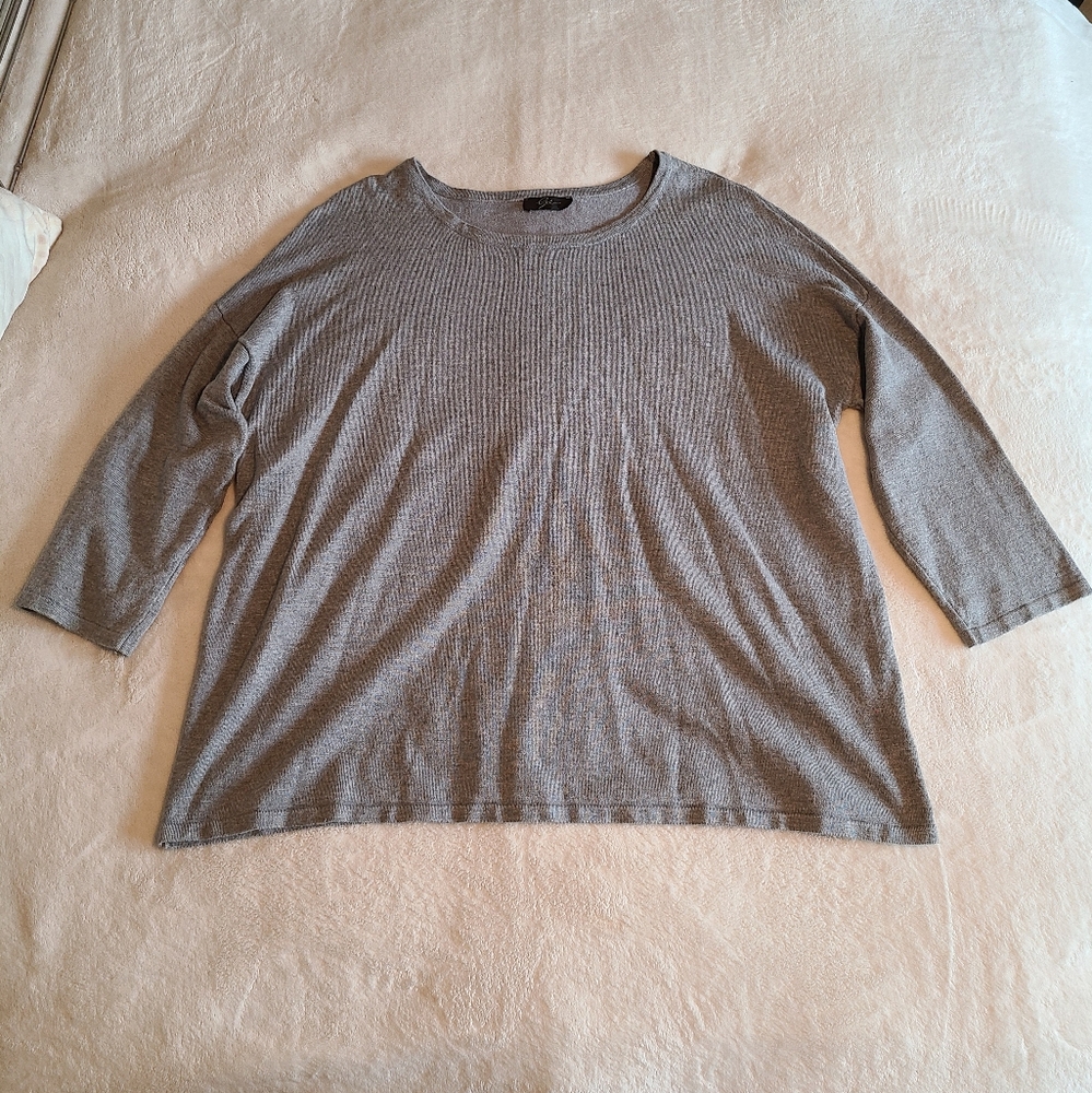 Cyrus Womens XL Gray Long Sleeve Sweater Top Basics Layering